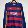 Barcelona Retro Long Sleeve Home Jersey 2015/16 - Image 3