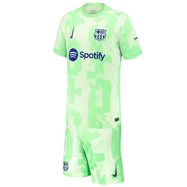 Kid's Barcelona Third Jersey+Shorts 2024/25