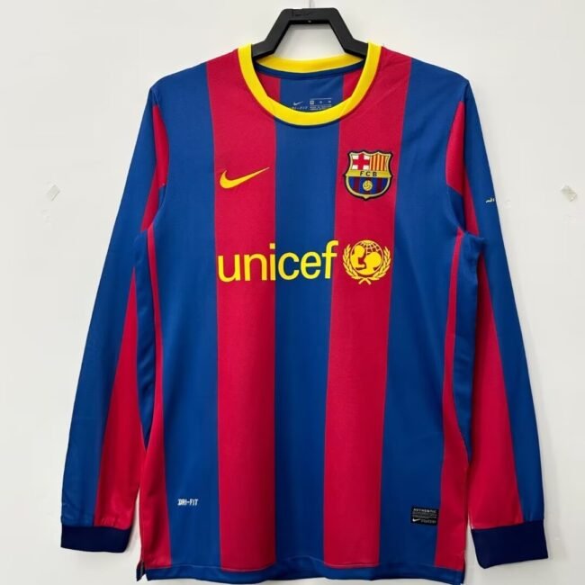 Barcelona Retro Barcelona Long Sleeve Home Jersey 2010/11