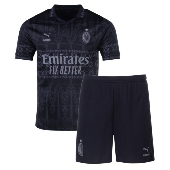 Kid's AC Milan x Pleasures Jersey+Shorts 2023/24