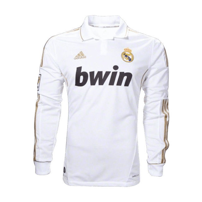 Real Madrid Home Long Sleeve Retro Jersey 2011/12