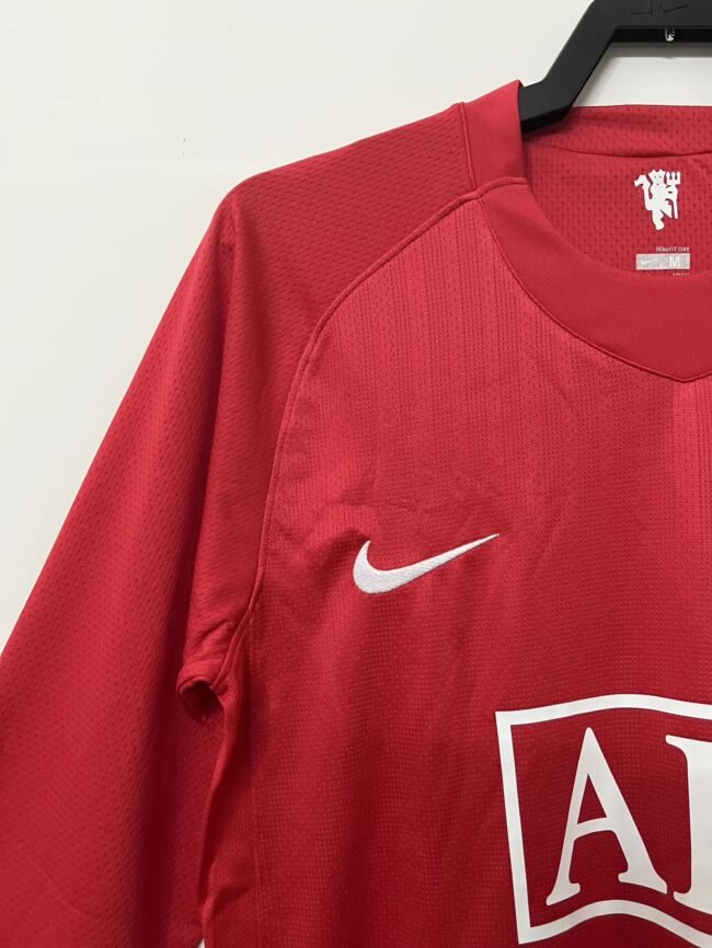 Manchester United Home Long Sleeves Retro Jersey 2007/08 – Bild 3
