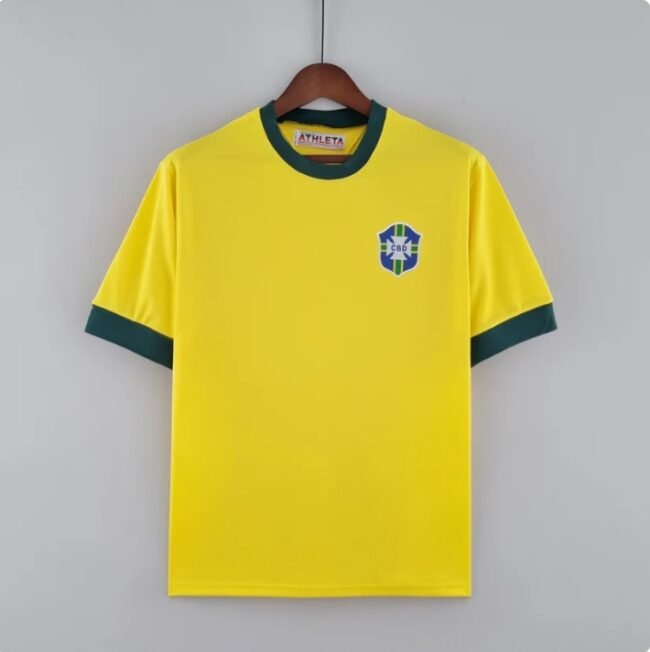 Brazil home World Cup Retro Jersey 1970 - Image 2