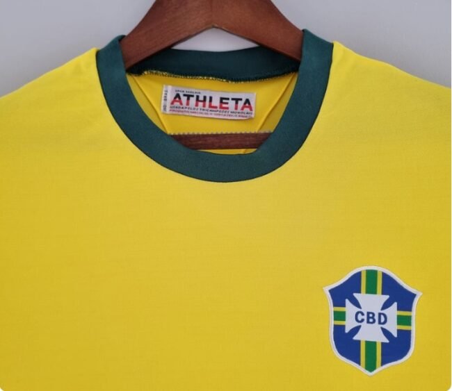 Brazil home World Cup Retro Jersey 1970 - Image 5